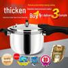 Durable 304 Stainless Steel Pressure Cooker for Gas, Open Flame, and Induction Cooktops
