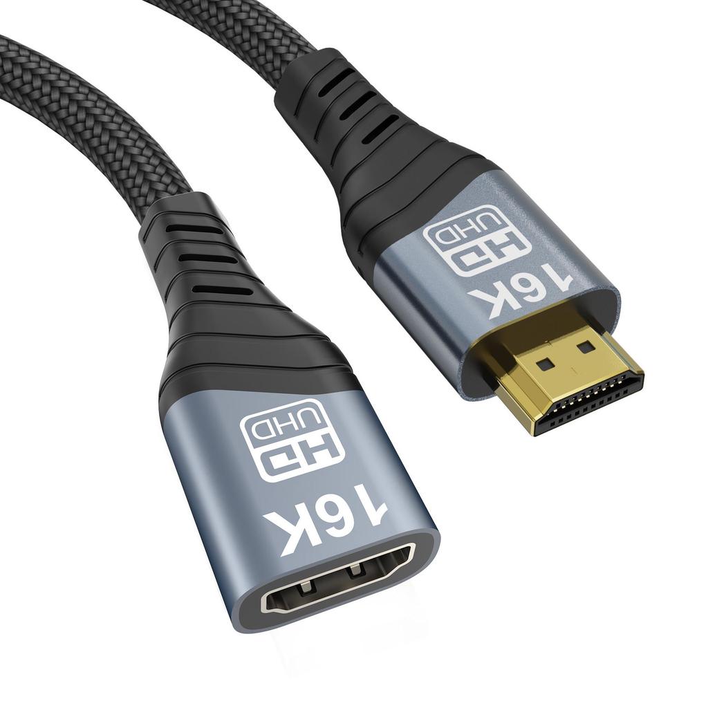 Удлинительный кабель HDMI 2.2 Male to Female 16K 60Hz для телевизора и монитора