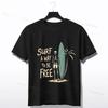 Surf A Way To Be Free Футболка с графическим принтом 'Скелет' Унисекс Дышащий Хлопок Повседневная Футболка для Путешествий