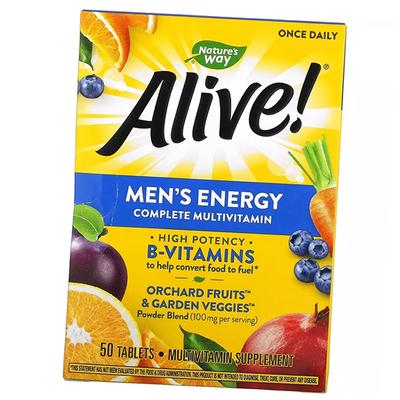 Витамины для мужчин, Alive! Men's Energy Complete Multivitamin, 50таб (36344116)