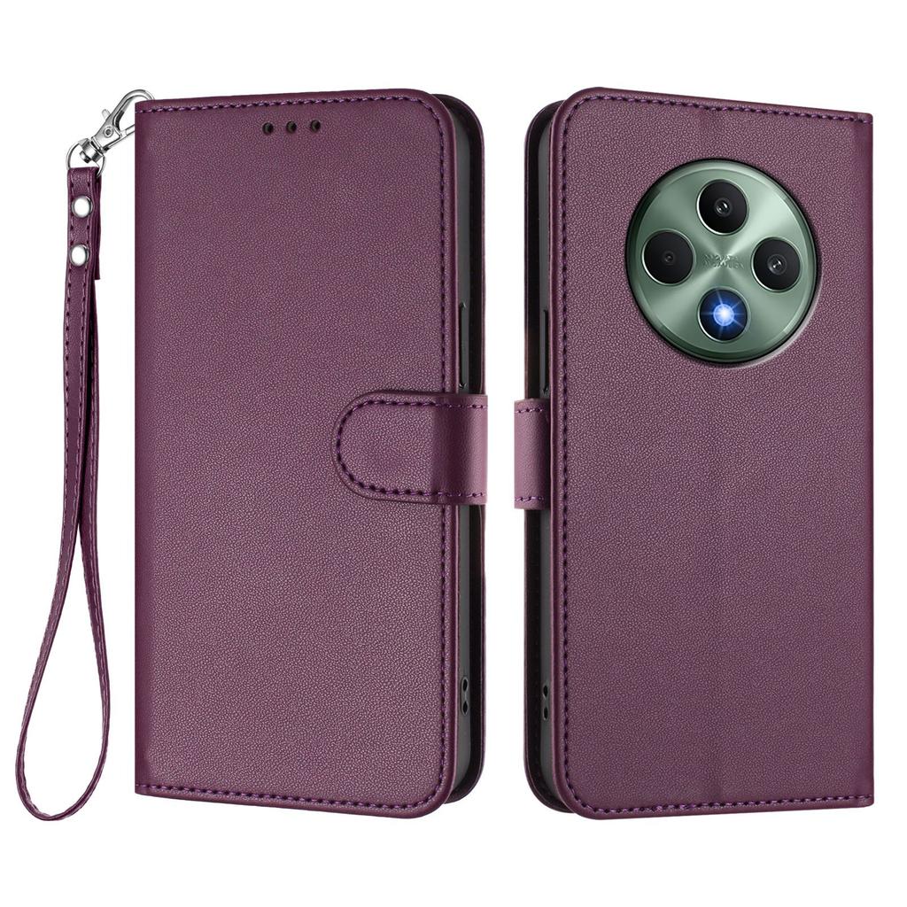 Для Oppo Reno12 F 4G/Oppo Reno12 FS 5G/Oppo Reno12 F 5G Кожаный чехол Кошелек Подставка Чехол для телефона с ремешком на запястье