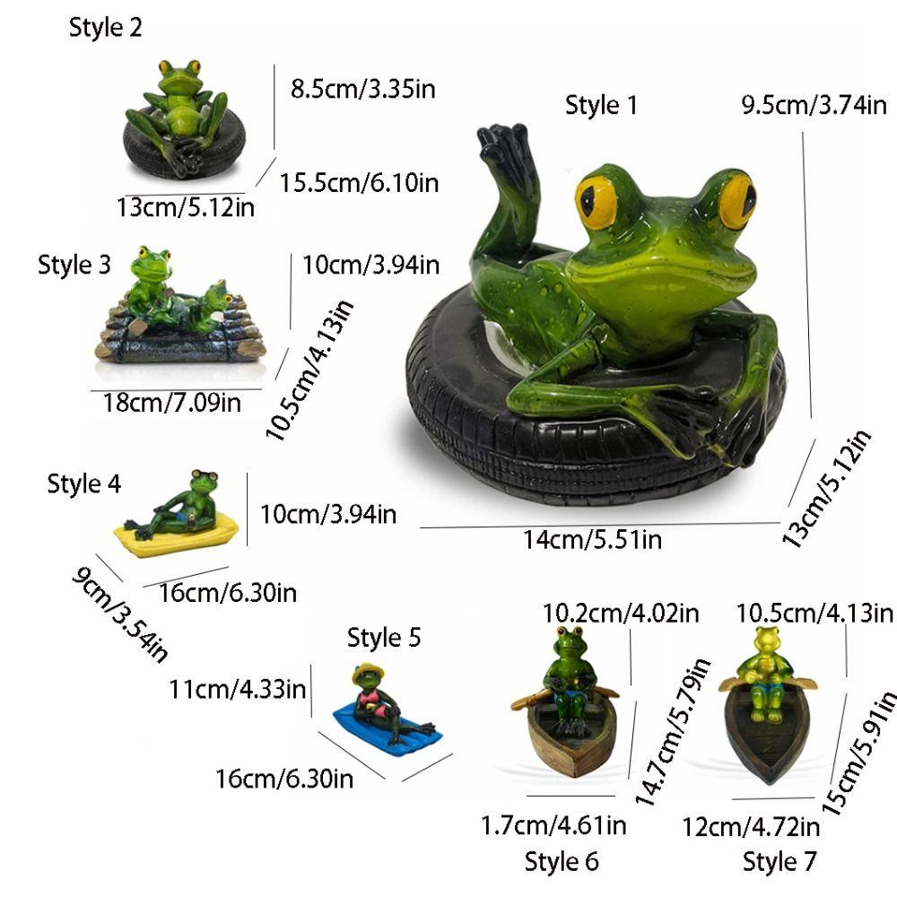 Resin Animal Sculpture Cartoon Floating Pond Ornament Funny Miniatures Figurine Desk