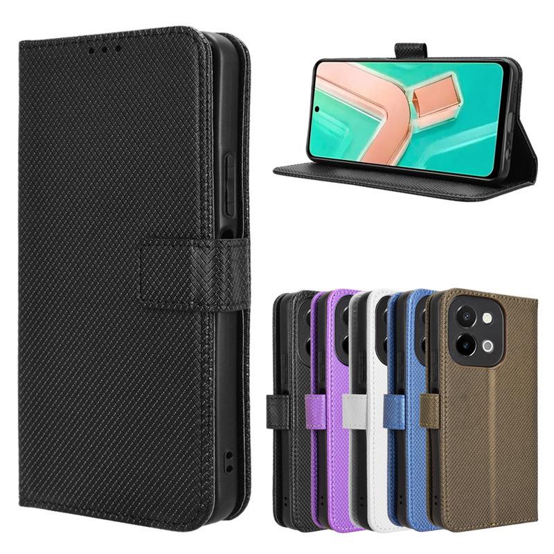 Flip Cover For Vivo Y28 4G Leather Case [Flip Vintage Leather] Shockproof Durable Retro Phone Case