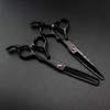 Professional Japan 440c 5.5 6 '' Red Gem Black Hair Scissors Haircut Scissor Thinning Barber  Shears Hairdresser Scissors
