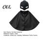 Halloween Cat Bat Costume Black Masque And Cloak Costume, Funny Pet Cosplay Clothing for Parties Outfits, Cute Puppy Dress Up Accessory Cosplay,