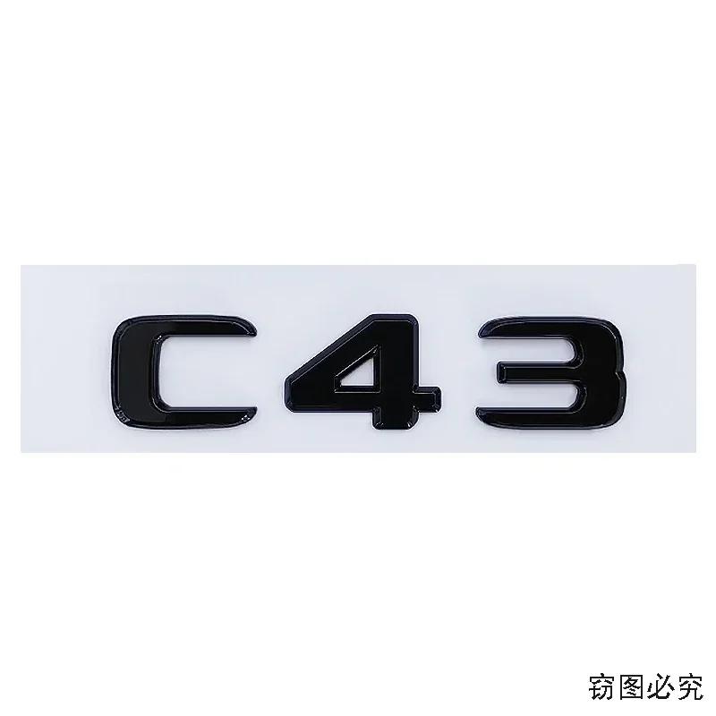 ABS Car Side Sticker Rear Trunk Badge Letters Decal Decoration for Mercedes Benz C43 C65 C63 G65 Exterior Accessories QK1