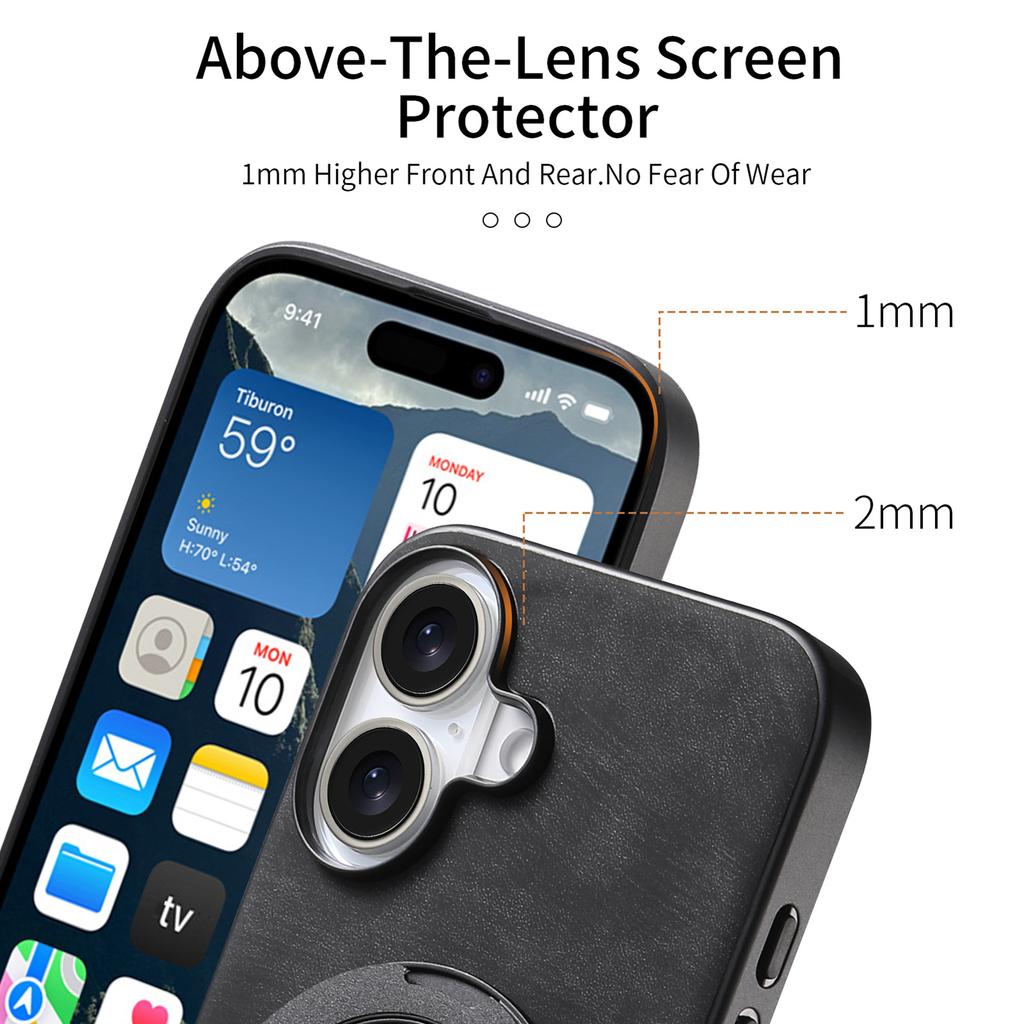 Новая модель подходит для чехла для мобильного телефона iPhone 16, круглого вращающегося кронштейна, расстегивающегося защитного чехла для iPhone 15 Pro Max.