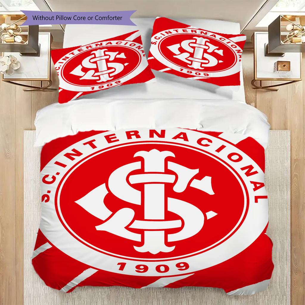 Sport Club Pattern Bedding Quilt Set Quilt Cover Pillowcase Home Decoration Birthday Gift (1 * duvet cover + 2 * pillowcase, without core)
