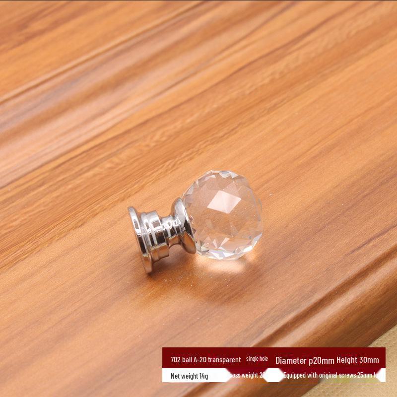 12 мм акриловая хрустальная и деревянная ручка для ящика с одним отверстием для шкатулки для драгоценностей