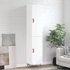 VidaXL Highboard Glossy White 34.5x34x180 Cm Engineered Wood 3198763