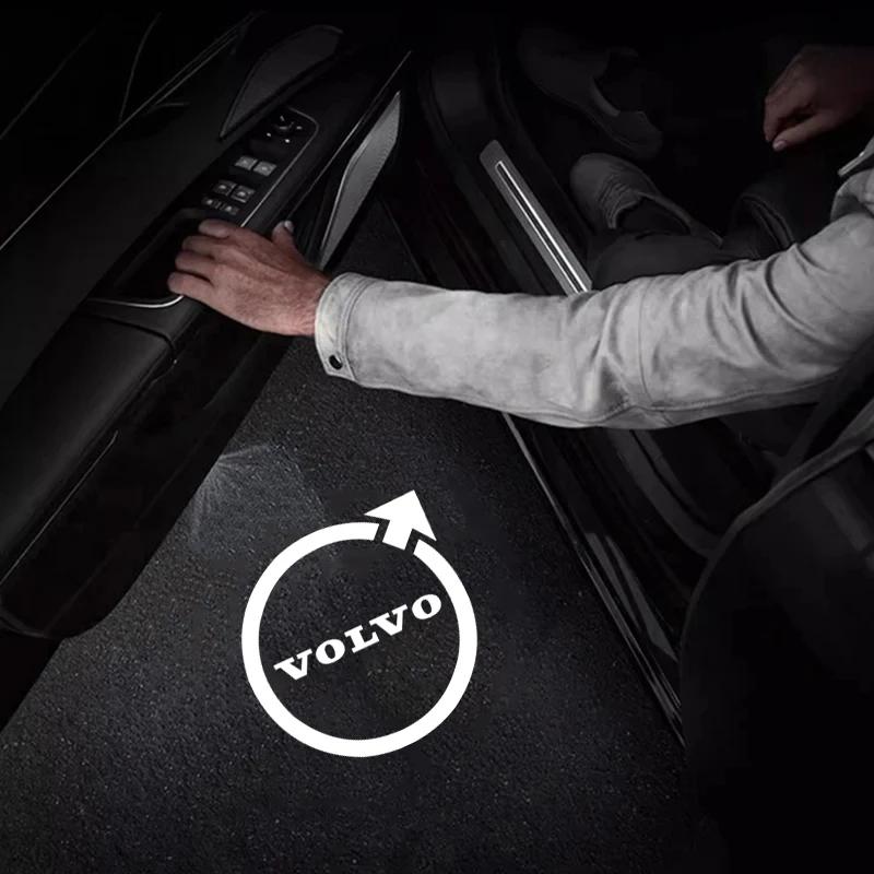 LED Car Door Welcome Lights Projector Ghost Shadow Courtesy Lamp For Volvo XC90 V90 V60 XC60 V40 EC40 EX40 S80 S60 S90 C40 XC40