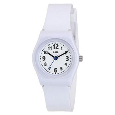 J-AXIS Мужская TCL60-W (jaxis Дети Солнце Пламя) Круглые часы белые аналоговые