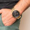 Tommy Hilfiger 1710589 men's watch Gold strap Black dial 43mm + box