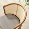 Nordic Light Luxury Vine Weaving Japanese Homestay Home Backback Armor Retro Style Quiet Wind Hotel Soft Bag Chair