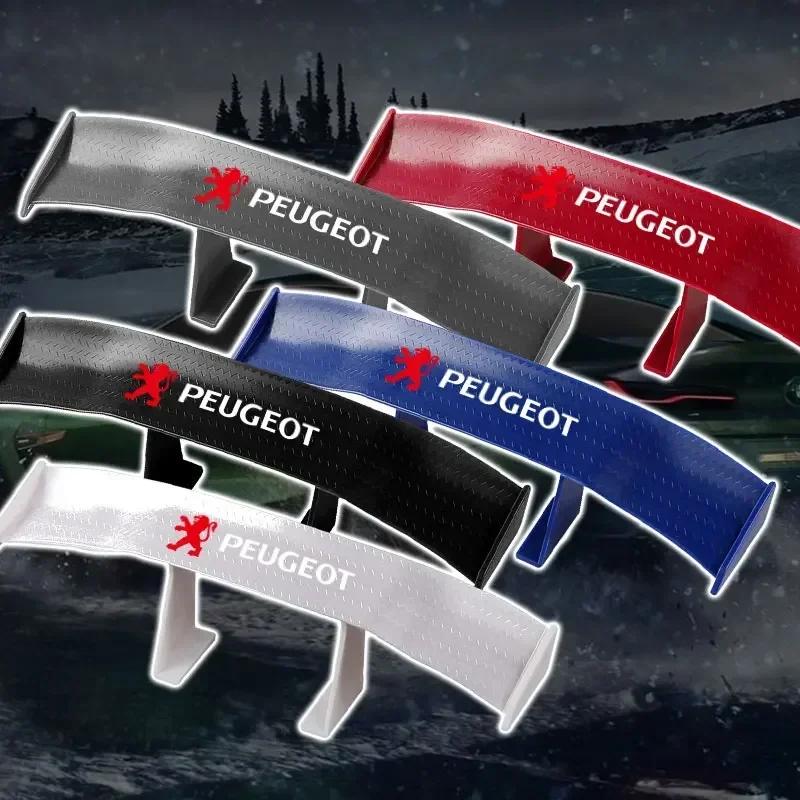 For Peugeot Carbon Fiber Look Car Mini Rear Spoiler Mini Wing Small Model For Peugeot 206 308 307 208 207 3008 2008 508 407 301