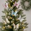 With Clip Christmas Butterflies Ornaments Simulation Butterfly Decoration Festival Decoration