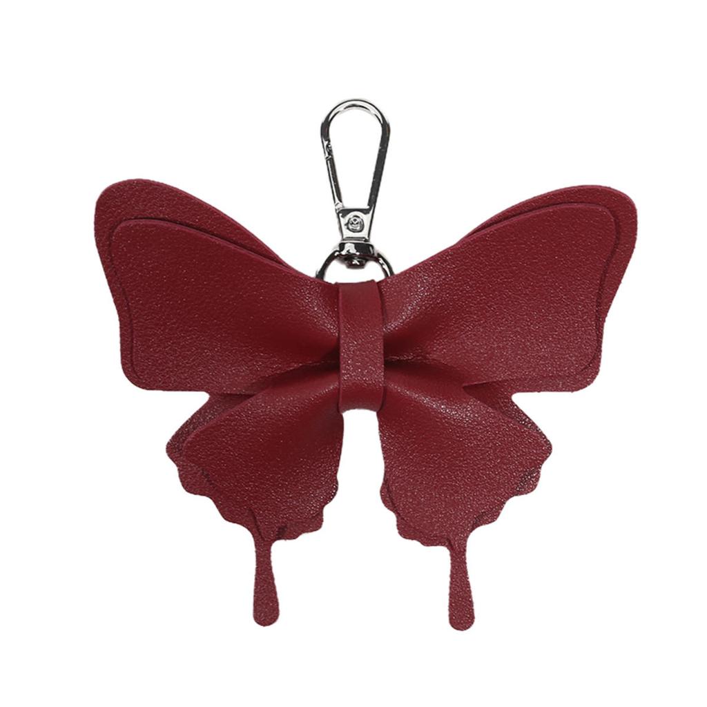 Милый бант искусственная кожа кулон брелок бабочка узел анти-потеря брелок сумка рюкзак орнамент украшение