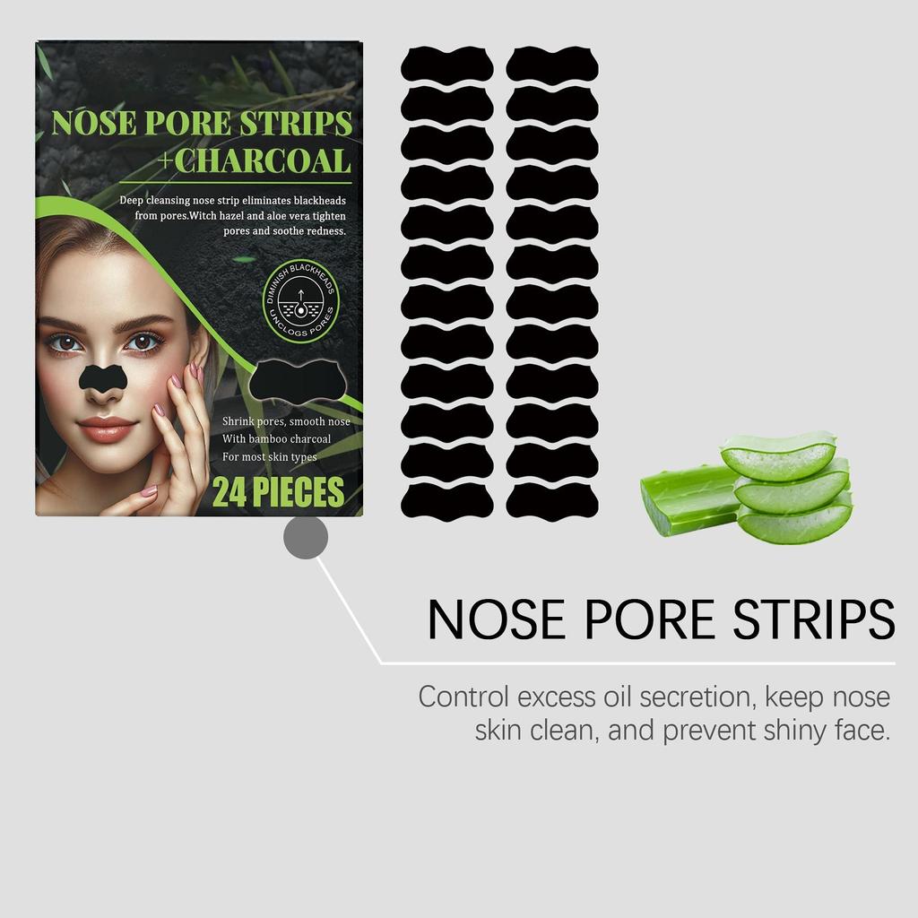 Удаление черных точек, патч для удаления черных точек, полоска для носа от угрей и черных точек, 24 шт./1 коробка