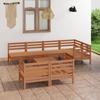 Day and Night - Day and Night Garden Furniture Set 8 Pieces Solid Pine Wood Honey Brown