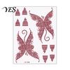 Temporary Tattoo Stickers Red Henna Kit, Waterproof Tattoos Stickers, Easy Apply for Women Wedding Party Festival Decorations Non-irritating