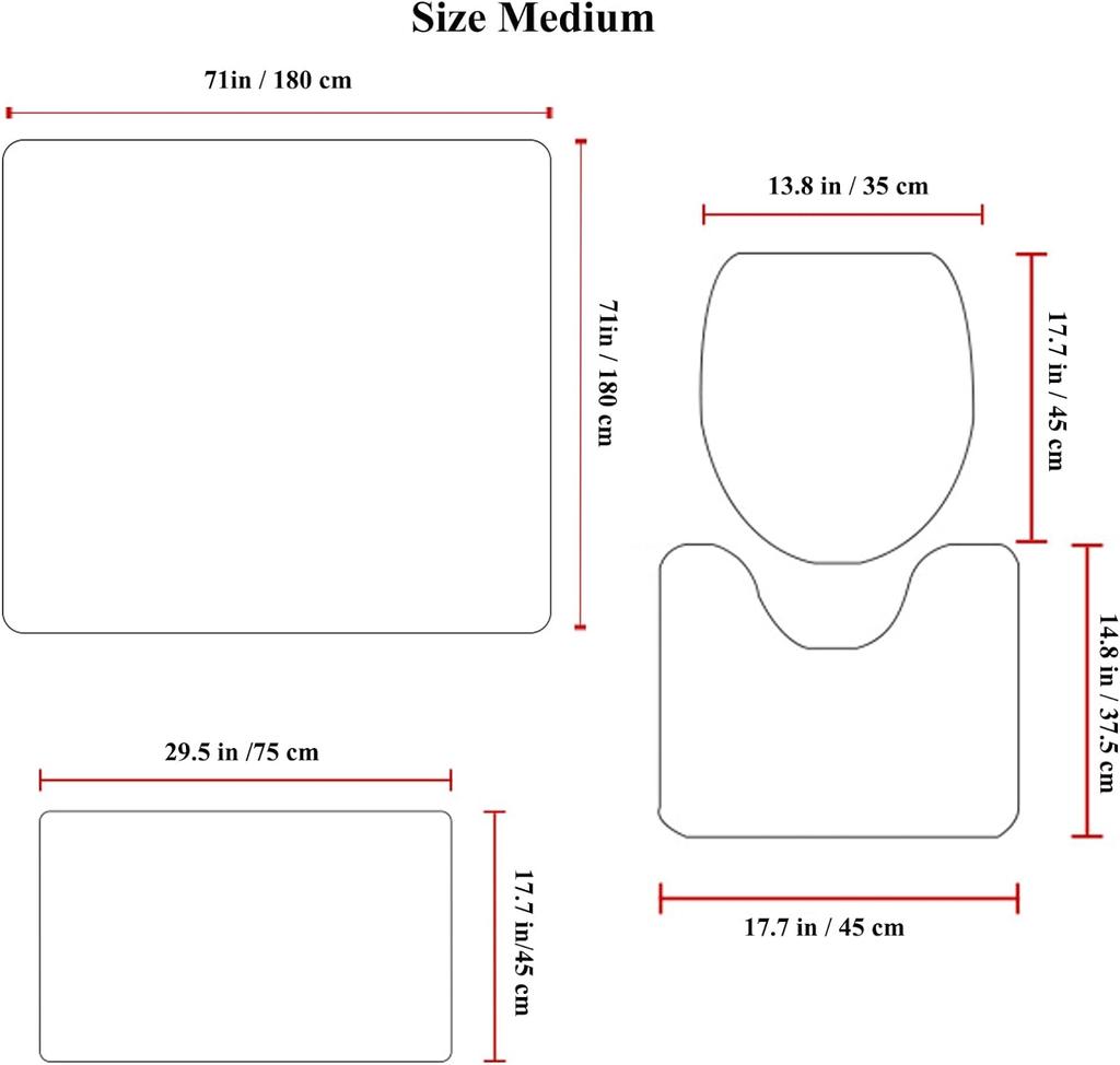 4 шт., наборы занавесок для душа в европейском стиле с архитектурой замка Мандала для ванной комнаты, нескользящие коврики для ванной комнаты, крышка для унитаза, коврик для ванной