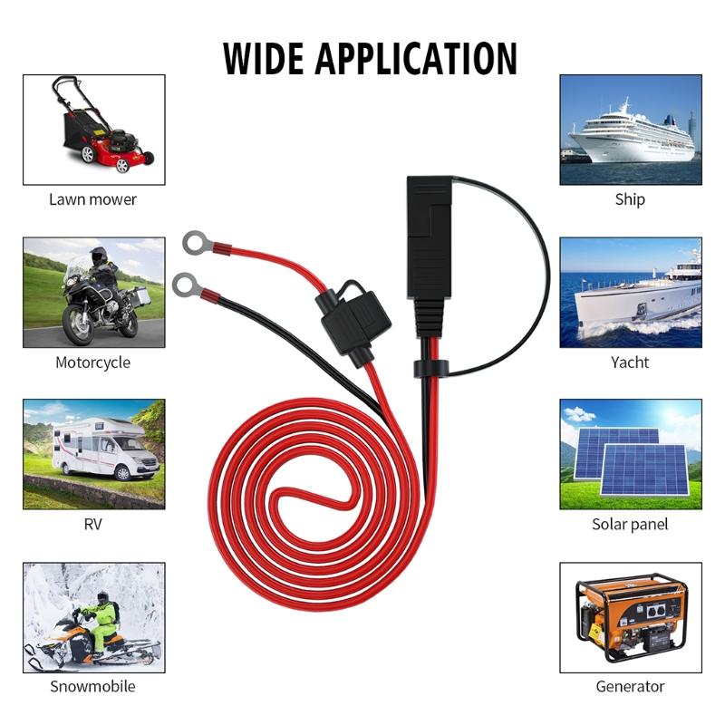 CS-1423A1 Аккумулятор SAE-to Ring Terminal Проводка Быстроразъемный Соединитель Удлинительный Кабель для Мотоциклов Автофургонов Лодок