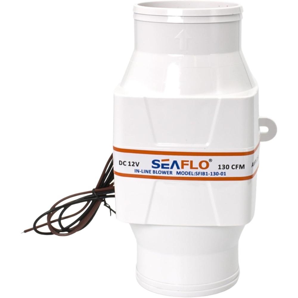 Inline Marine Bilge Blower - 12V, 3 or 4 inches, 130-270 CFM ultra-quiet operation, suitable for yachts/sailboats - ISO 8846, CE, and RoHs certified
