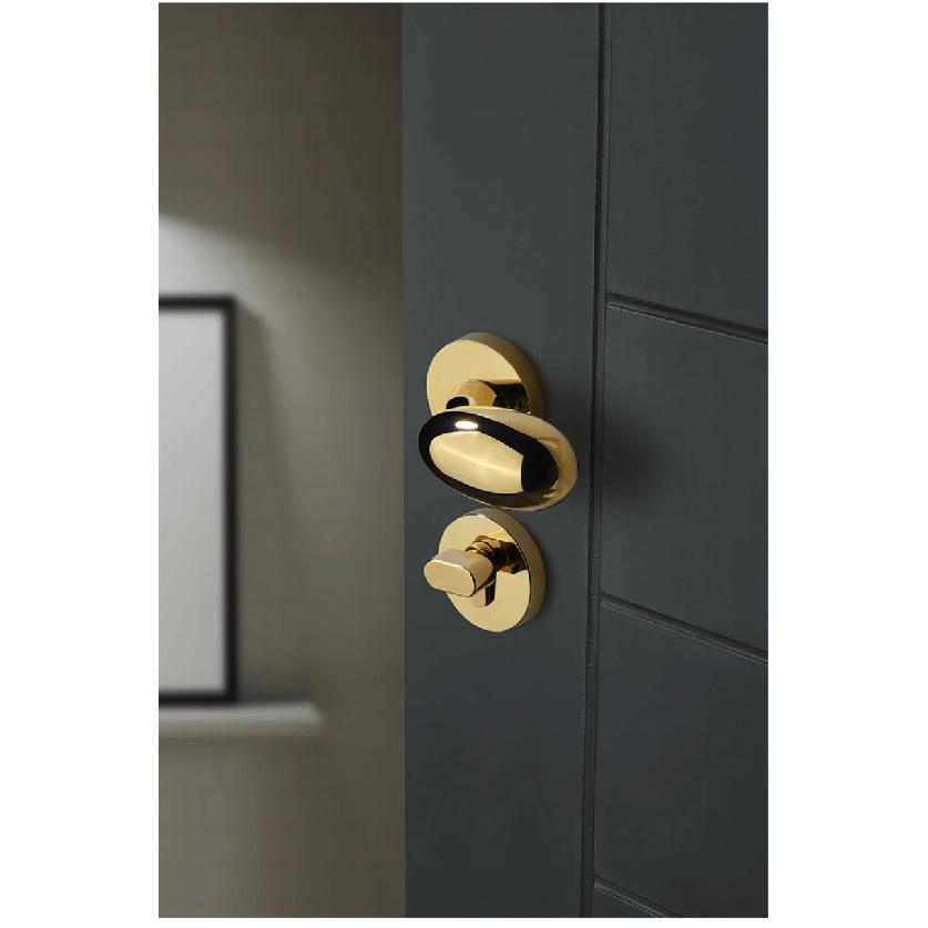 Golden Zinc Alloy Bedroom Door Lock Bathroom Lock Magnetic Suction Mute Room Door Handle Indoor Door Lock Split Door Handle Lock
