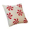 Christmas Embroidered Tufted Throw Pillow Luxe Polyester Decorative Cushion For Sofa Bedroom Holiday Home Decor