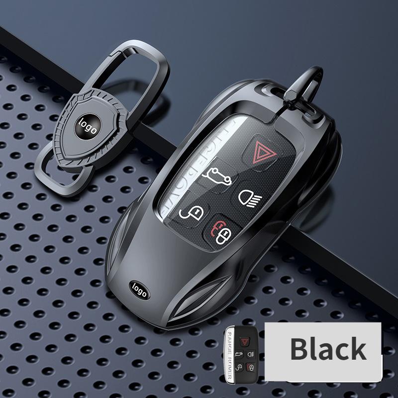 For Jaguar XE XF F-PACE F-TYPE Zinc Alloy Silver/Black Car Key Protection Shell Cartoon Smart Remote Key Cover Car Accessories