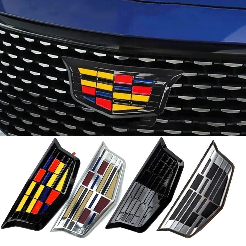 ABS Car Front Grille Logo Emblem Cover for Cadillac CT4 CT5 CT6 XT5 XT6 Auto Rear Trunk Badge Sticker Replacement Accessories