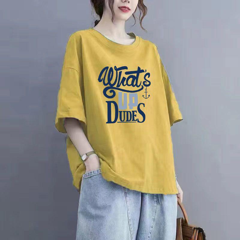 Топы женские хлопковые летние футболки больших размеров с воротником-поло свободные напечатанные повседневные пуловеры футболки топы