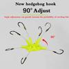 New Anti-Hanging Water Bottom Explosion String Hook with Barbed Sharp Fish Hook Carp Fishing Tackle Hedgehog 90 Degree Adjust