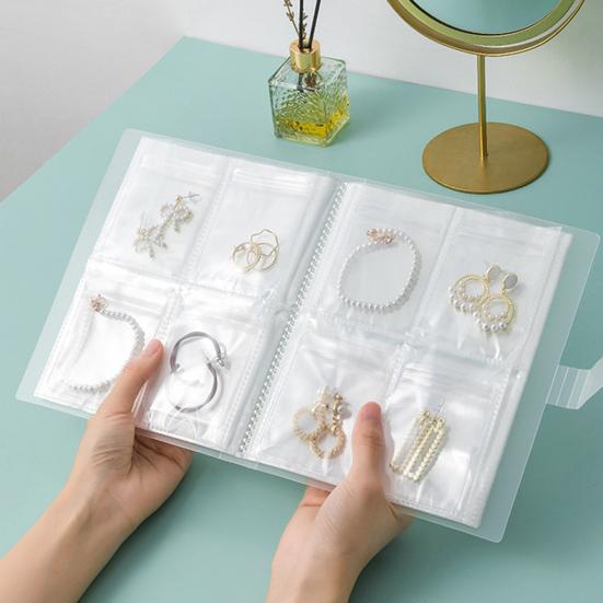 1 Set Jewelry Earring Organizer Classified Home Supply Damp-proof 84/160 Grids Fashion Fine Jewelry Collection Organize Bag Practical