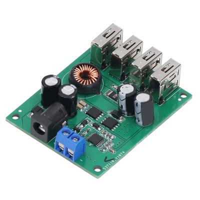 Понижающий модуль напряжения 4 USB-выхода Функция защиты Широкий диапазон напряжения Удобная практичная плата-преобразователь 5 В 5 А