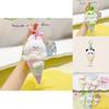 Soft Plush Animal Ice Cream Keychain Decorative Pendant Perfect For Kids And Adults
