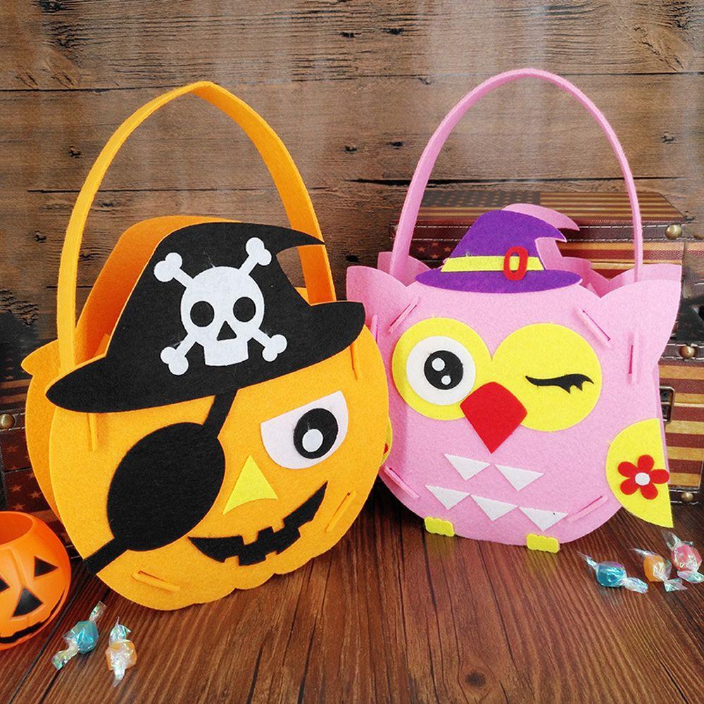 Or Treat Ornament Tote Bag For Kids Halloween Bag Storage Bucket Halloween Candy Bag Gift Basket