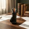 3D Printed Boxing Glove Pen Holder, Matte Desk Organizer with Stable Base, Hollow Large Capacity Slot for Pens Stationery, Creative Sports Decor Gift