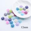 50Pcs 12mm 3D Mini Flower Lotus Flatback Planar Resin Accessories DIY Craft Phone Patches Arts Material