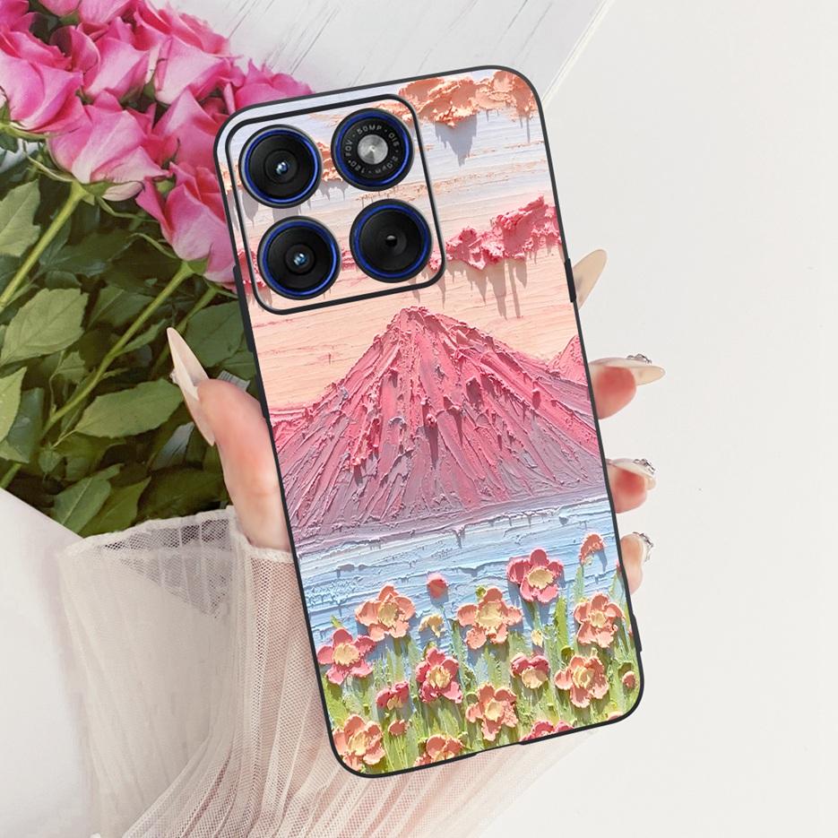 For Motorola Edge 70 Case XT2601-2 Cute Cat Peacock Painted Cover Soft Silicone Case For Motorola Edge 70 Fusion Edge70 5G Shell