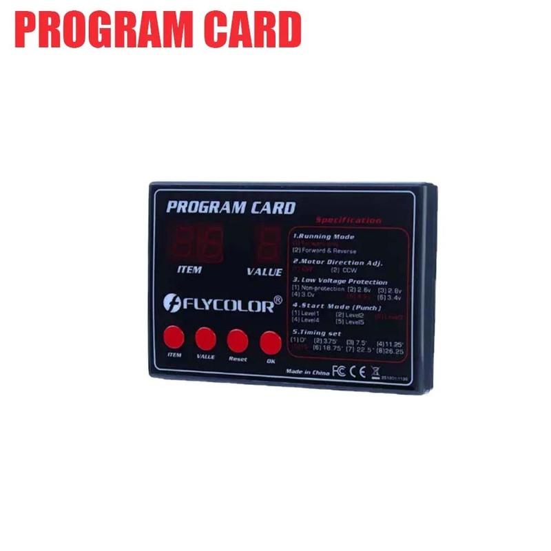 Flycolor 2-6S Lipo BEC 5.5V/5A Бесколлекторный ESC 50A 70A 90A 120A 150A Регулятор скорости / Программирующая карта для деталей моделей RC лодок