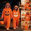 Женский фланелевый комбинезон-пижама с принтом на Хэллоуин для уютного отдыха