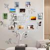 Family Tree Wall Decal Sticker - Acrylic 3D DIY Mirror Sticker Photo Frames Quotes Wall Decor Removable Wall Art Decals Decorations for Bedroom