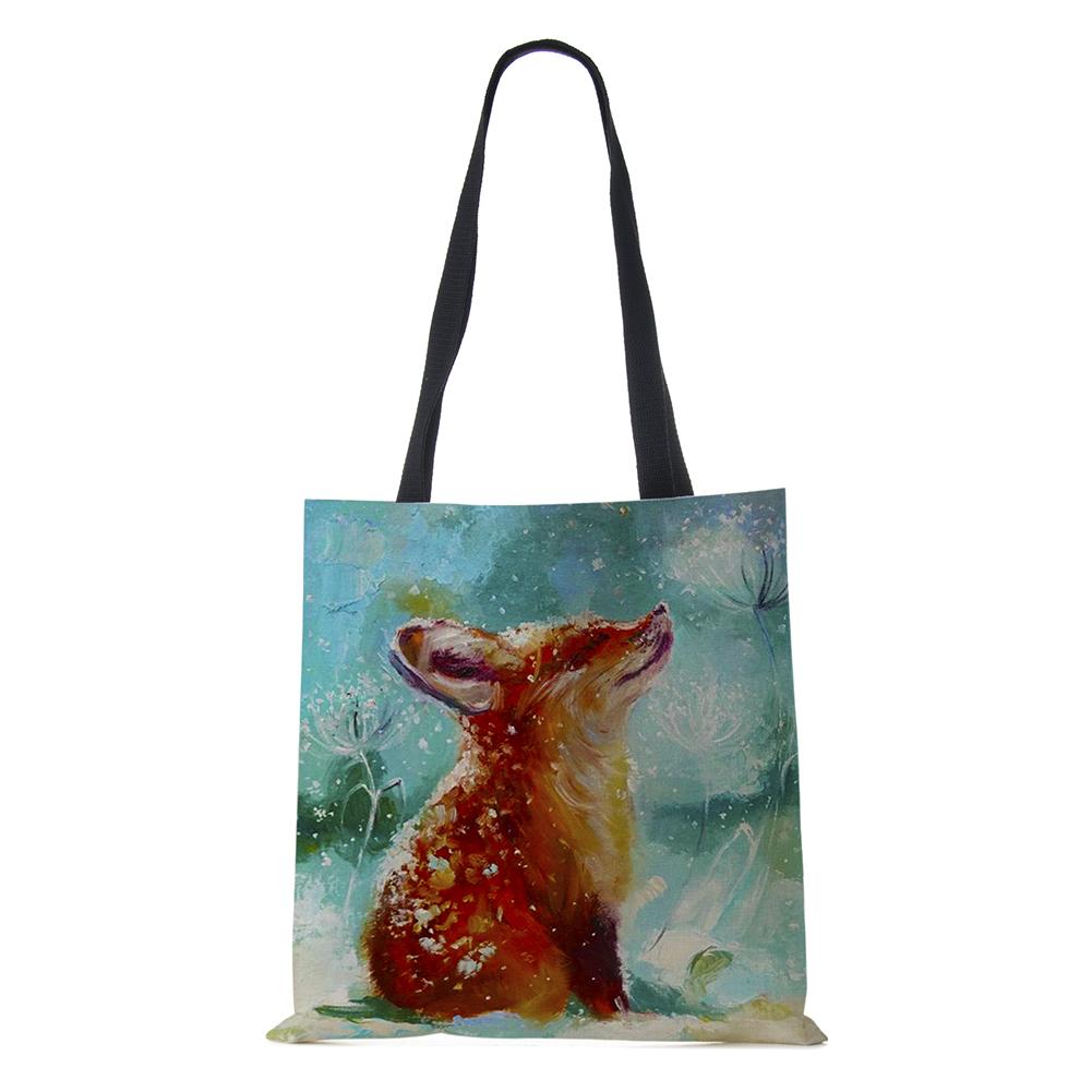 Сумка на плечо с изображением Русалки и пейзажем, 2022, женская многоразовая холщовая сумка-тоут Harajuku, повседневная складная сумка для покупок для покупок