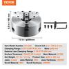 3-Jaw Lathe Chuck, 8'', Self-Centering Lathe Chuck, 0.16-8 in/4-200 mm Clamping Range with T-key Fixing Screws Hexagon Wrench, for Lathe 3D Printer