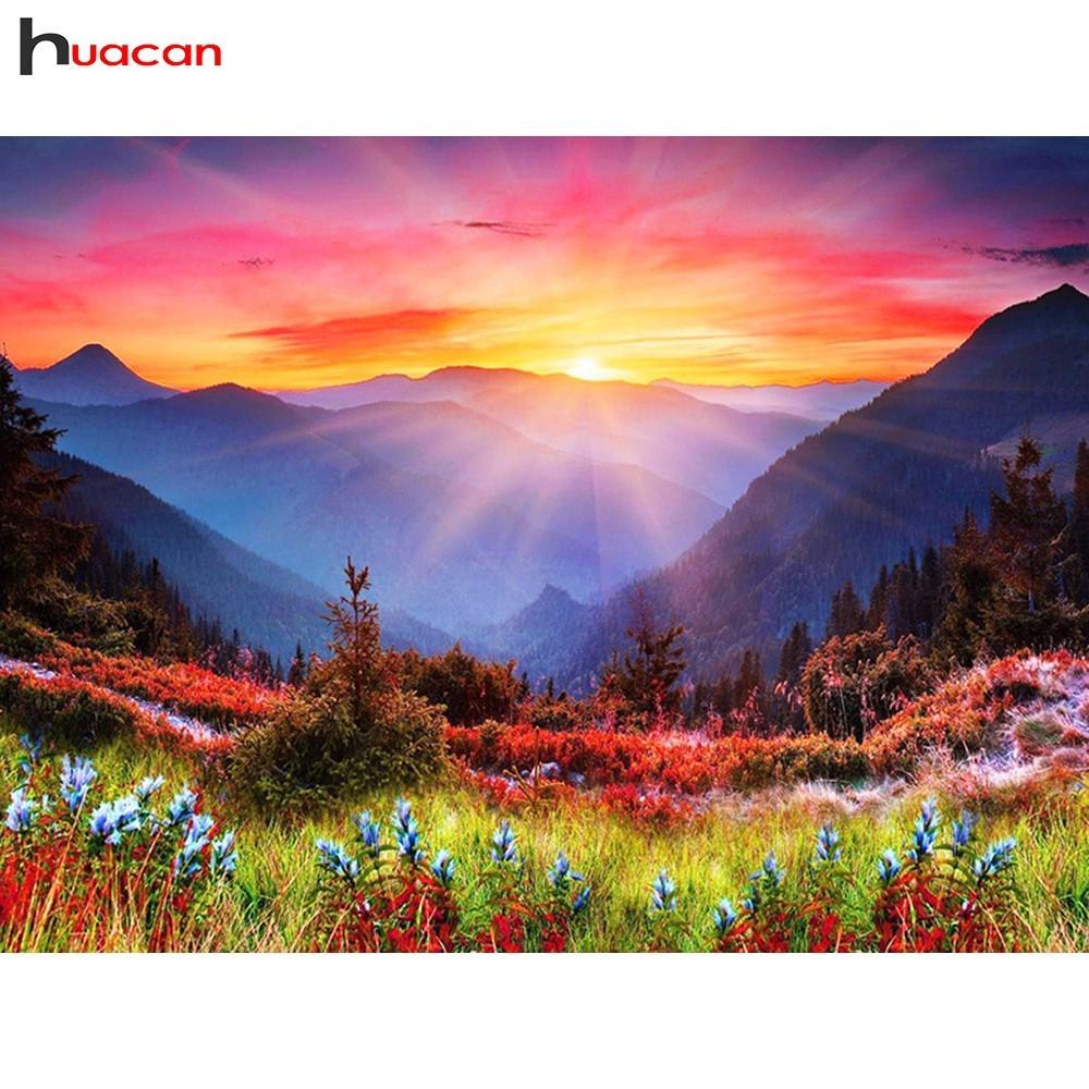 HUACAN Пейзаж Полный дрель 5D DIY Алмазная картина Вышивка Крестом Ремесло СДЕЛАНО