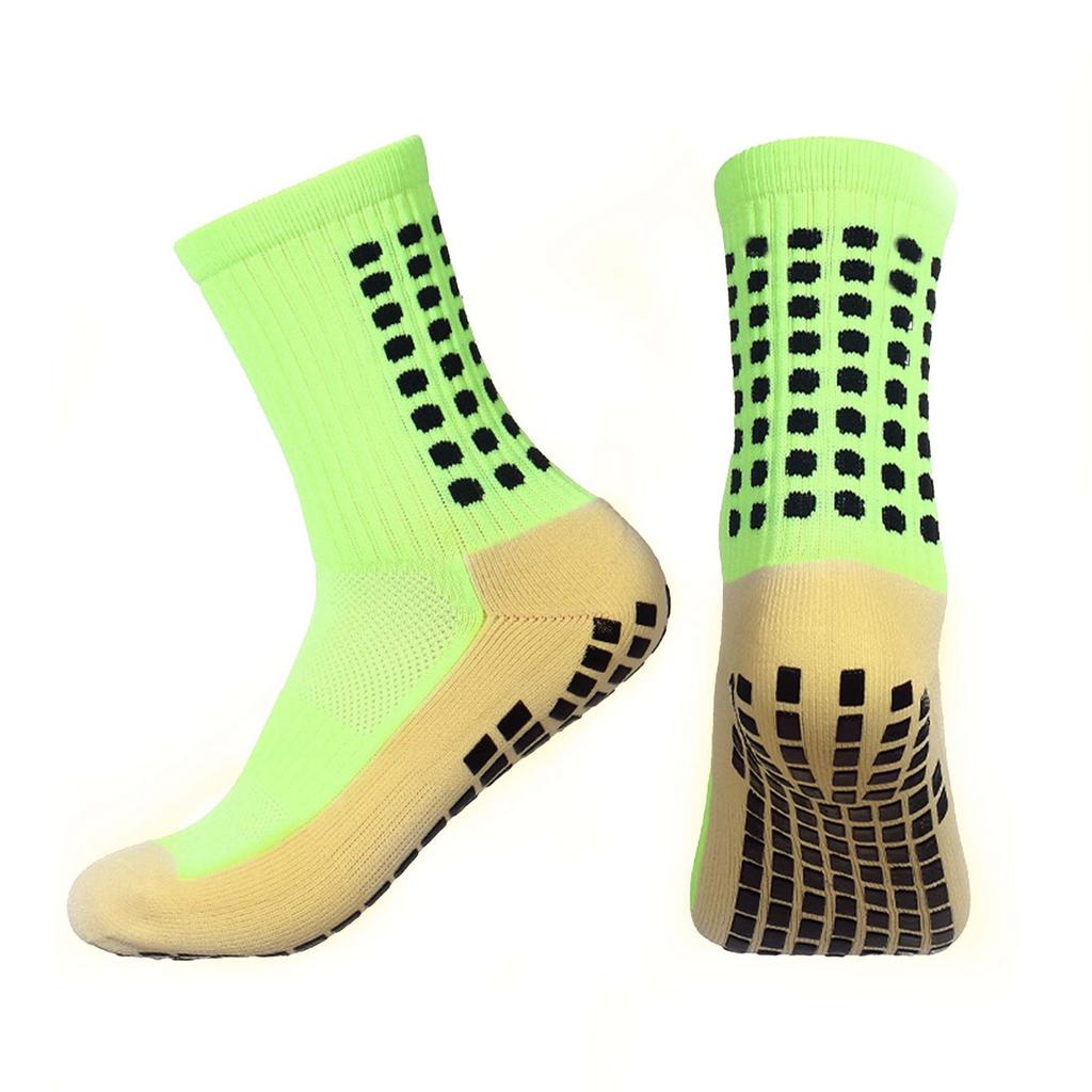 Anti-Slip & Anti-Friction Mid-Calf Sports Socks for Men & Women - Polyester Cotton Breathable Football Socks