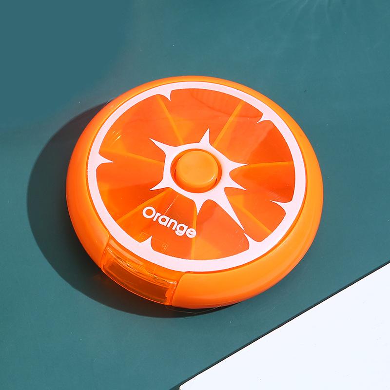 1 шт. Круглая коробка с семью отделениями, Герметичная коробка для упаковки лекарств, Коробка для хранения лекарств на одну неделю, Маленькая дорожная коробка для лекарств