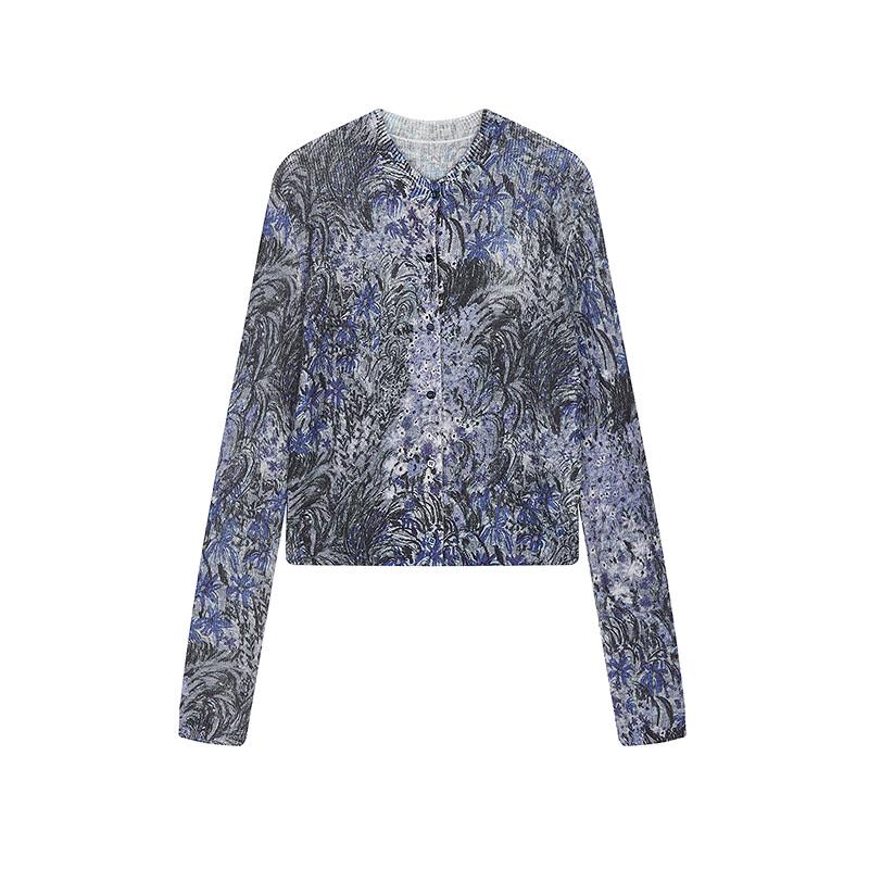 JNBY 2025 Осень Кардиган вязаный с круглым вырезом