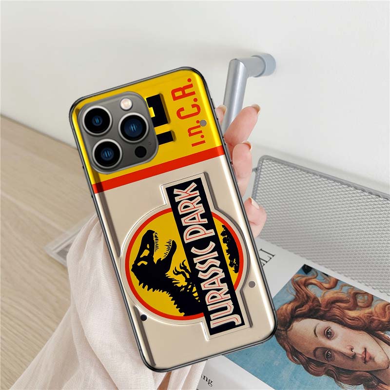 Jurassic Park Plate Phone Case For Apple Iphone 16 15+ 17 Pro Max 14 Plus 16E Air 13 12 Mini Clear Cover Silicone Cute She